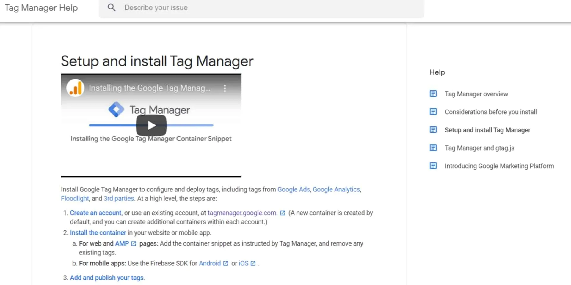 Create A Google Tag Manager Account