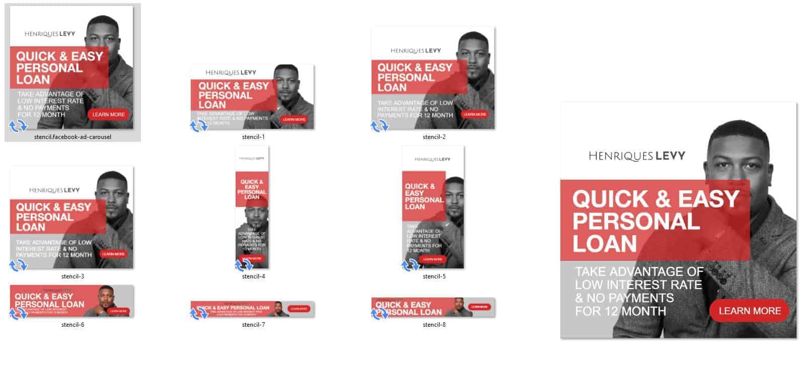 sample ad creatives Quick and easy personal loan sample ad creatives.