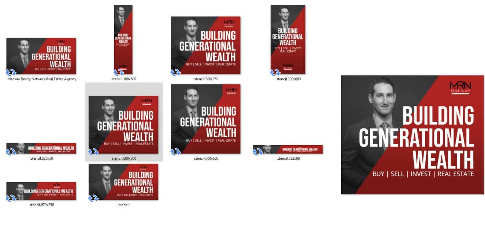 sample ad creatives Building sample ad creatives for building generational wealth banners.