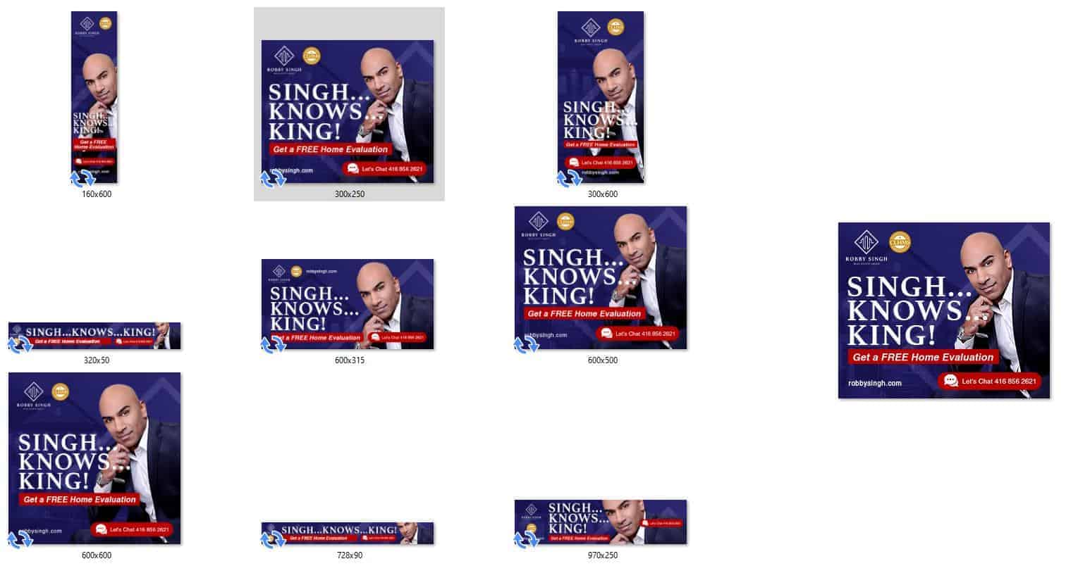 Create visually stunning sample ad creatives fit for a king's approval.