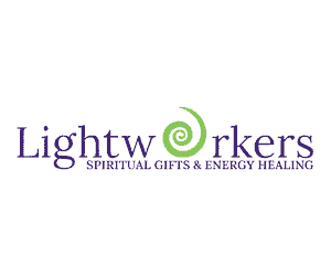 Logo for lightworkers that embodies spiritual gifts and energy healing.