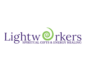 Logo for lightworkers that embodies spiritual gifts and energy healing.