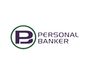 The personal banker logo on a white background, with a touch of elegance from A Lady's Touch.