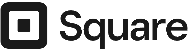 The square logo on a black background.