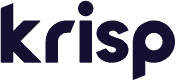 The krisp logo on a dark background.