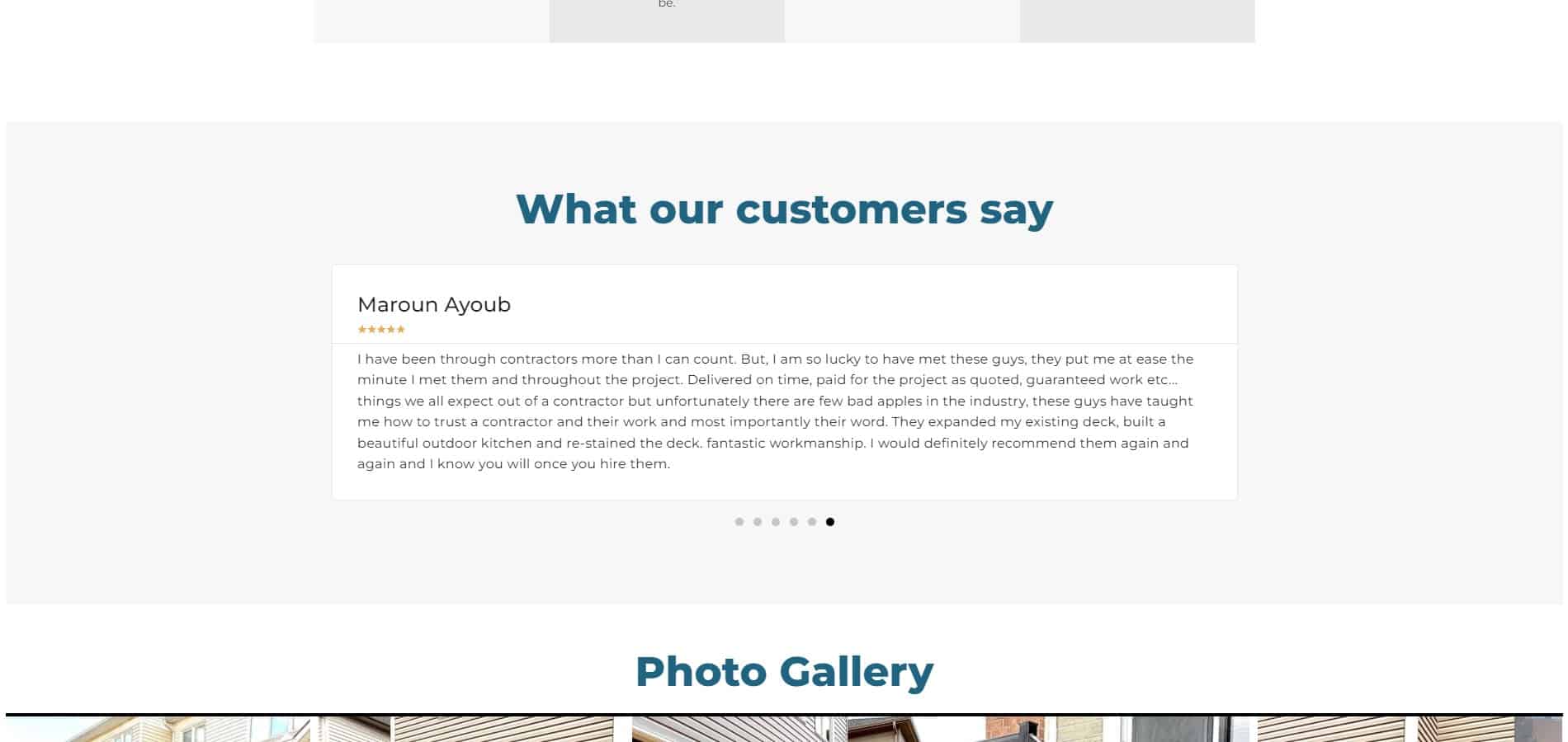 The homepage of a website for a window company.