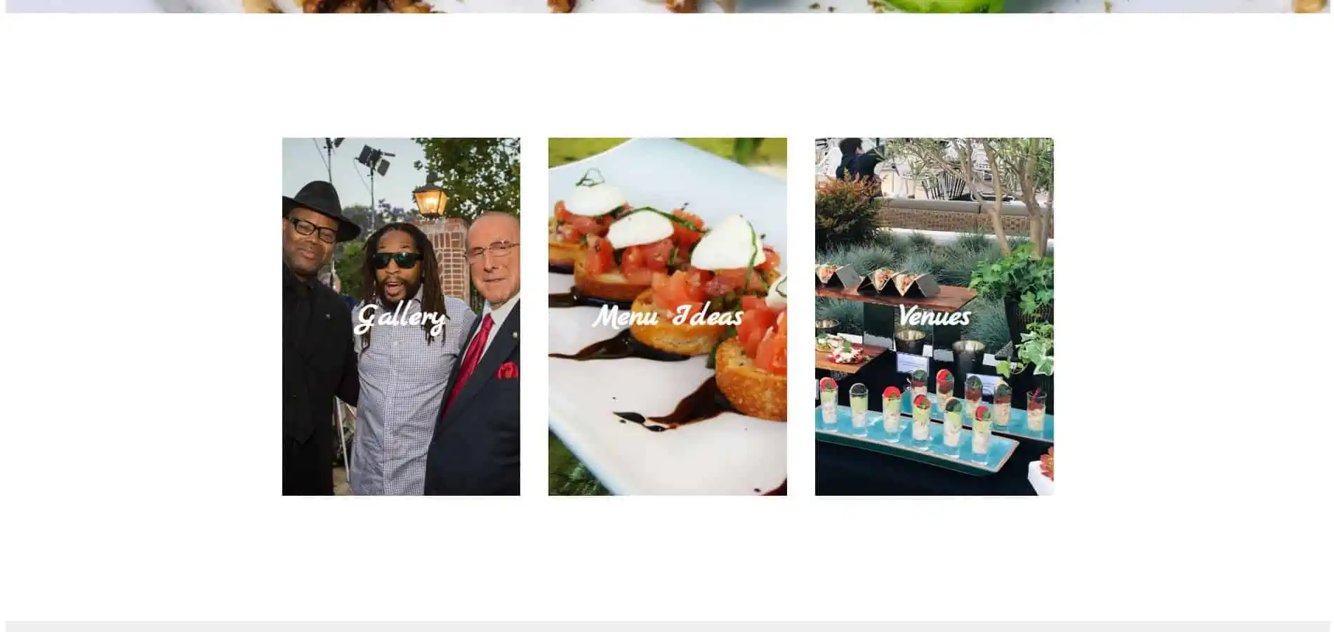 A website with pictures of food and drinks.