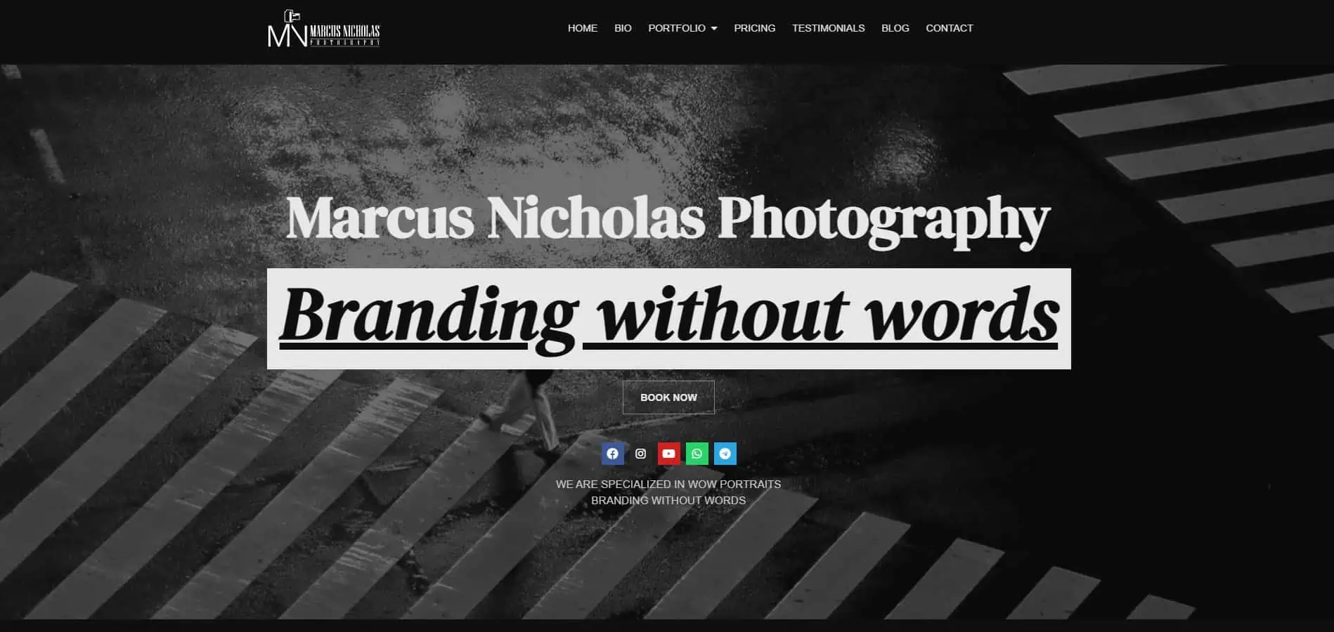 The website for marcus nichols photography.