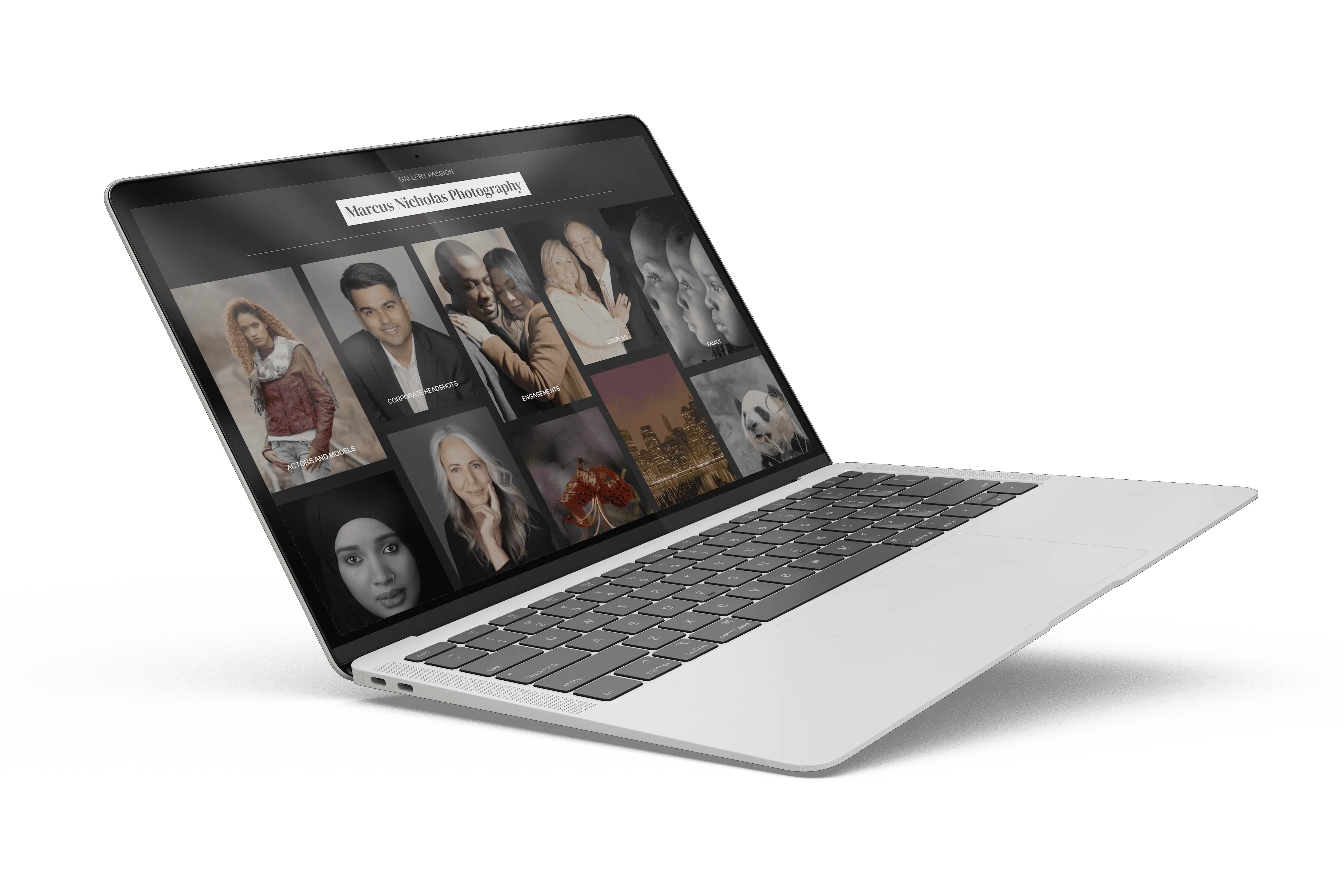 An image of a laptop with pictures on it.