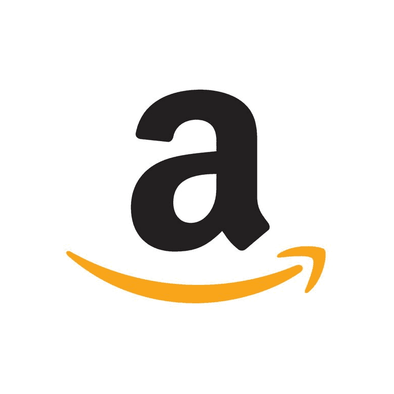 The amazon logo on a white background.