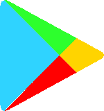 The google play logo on a white background.