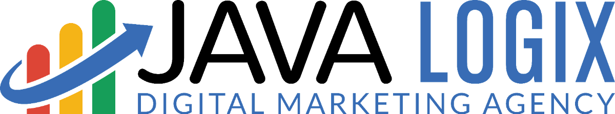 Logo of Logix Digital Marketing Agency featuring a colored bar graph and a blue upward arrow, representing successful branding.