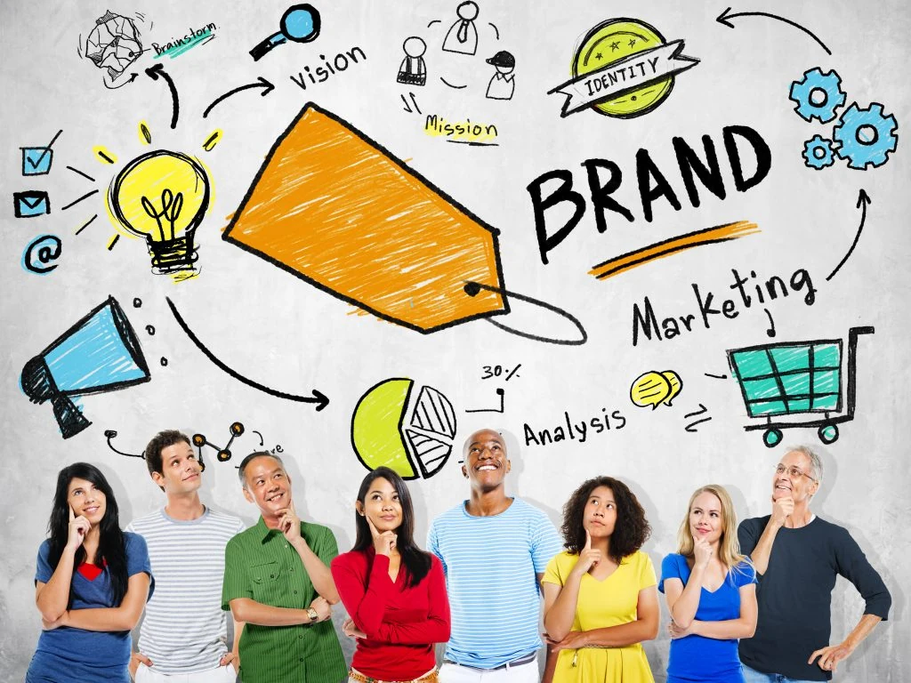 diverse people thinking planning marketing brand concept 1