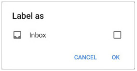 Image of Gmail's new label menu
