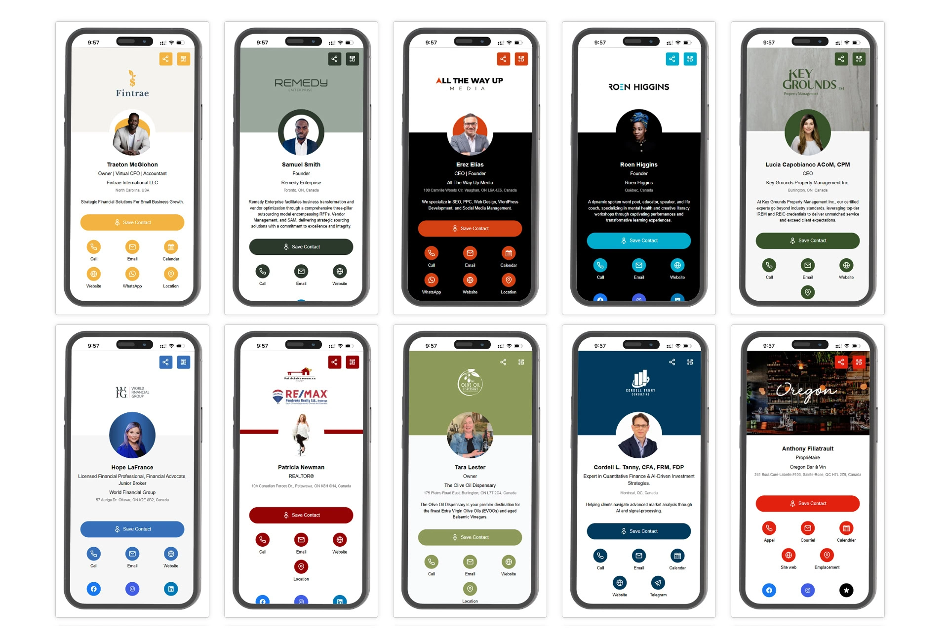 JavaLogix Digital Business Card Portfolio