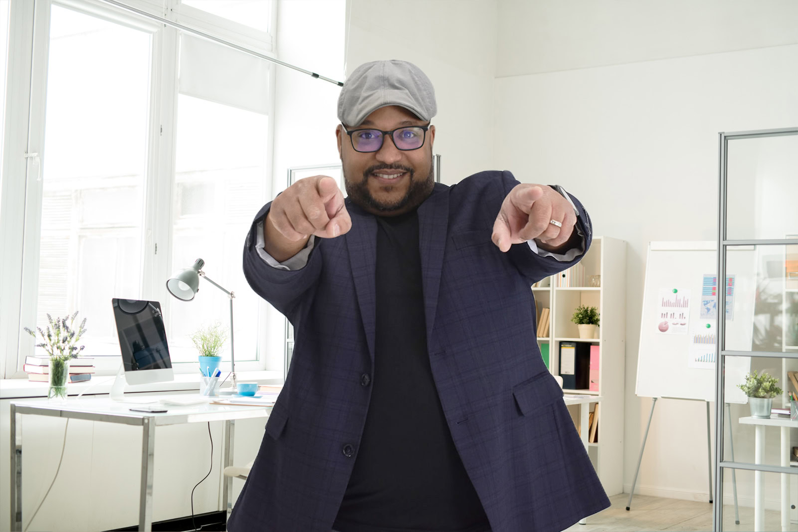 Preston Pointing in Front