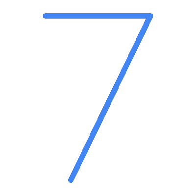 wired outline 2429 number 7 hover draw