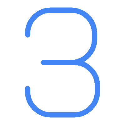 wired outline 2433 number 3 hover draw