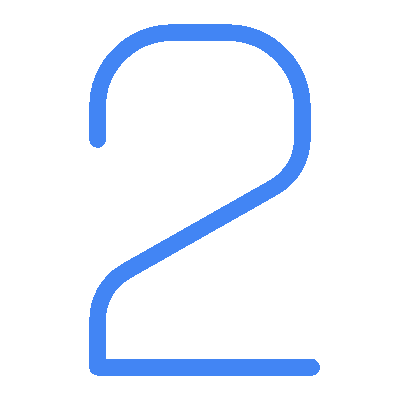 wired outline 2434 number 2 hover draw