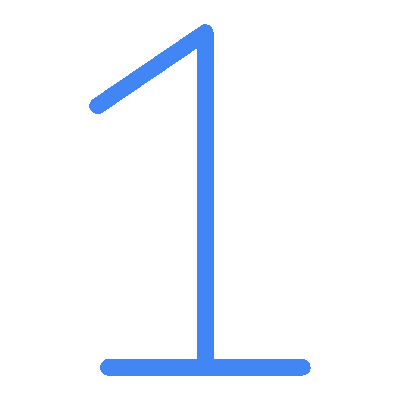 wired outline 2435 number 1 hover draw