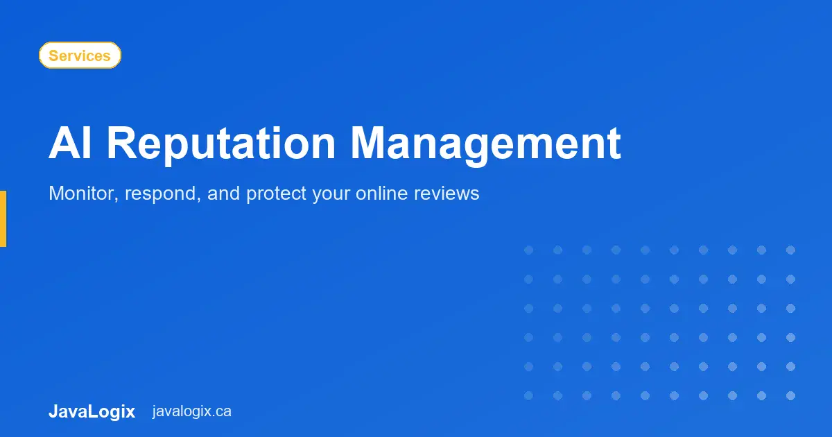 AI Reputation Management AI reputation management online reviews dashboard graphic
