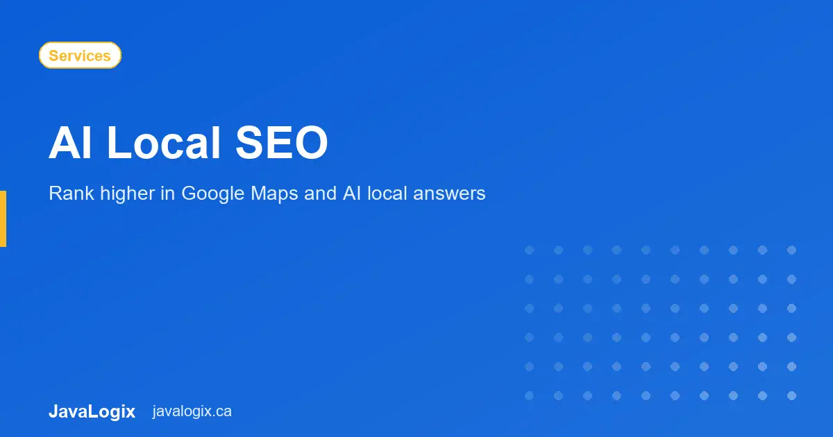 AI Local SEO AI local SEO Google Maps ranking graphic