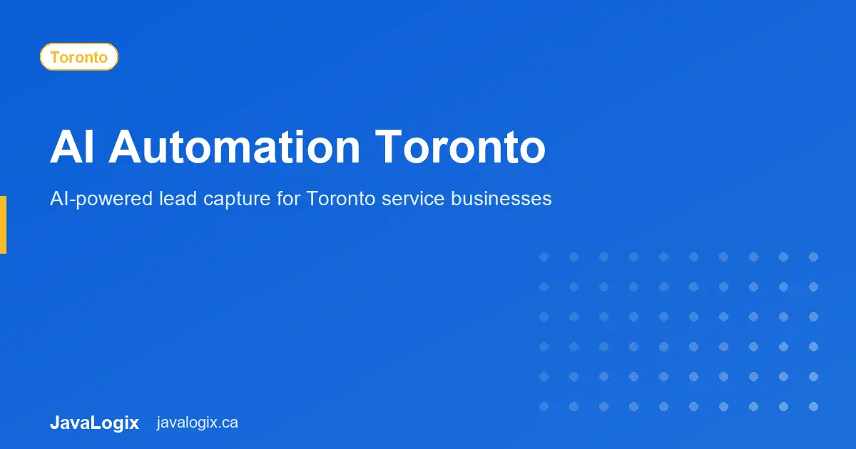 AI Automation Toronto AI automation Toronto skyline service business graphic