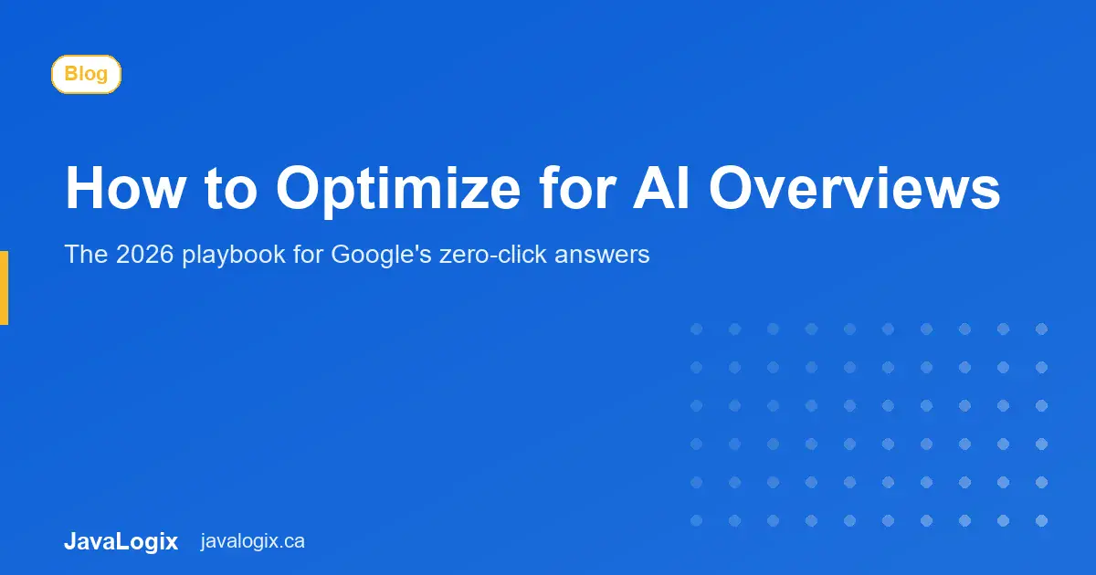 How to Optimize for AI Overviews How to optimize for Google AI Overviews graphic
